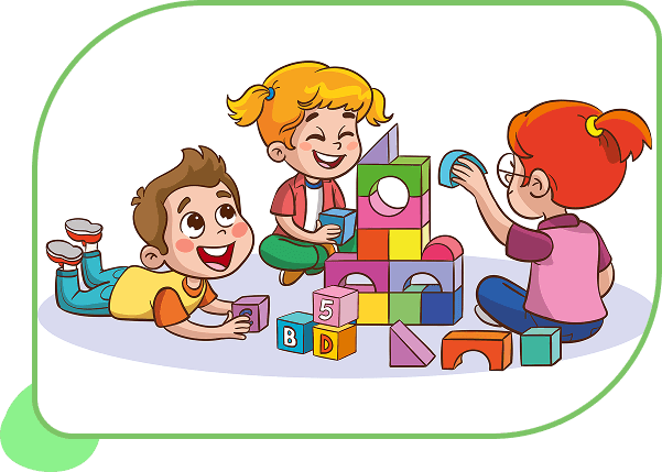 Children playing with blocks